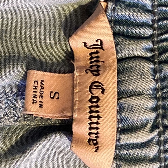 JUICY COUTURE Jogger Shorts Denim Midrise Elastic Waist Light Blue Medium - Picture 3 of 4